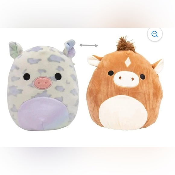 Squishmallow flipamallow NIA THE SPOTTED PIG and PHILIP THE HORSE Rare version - Picture 1 of 10